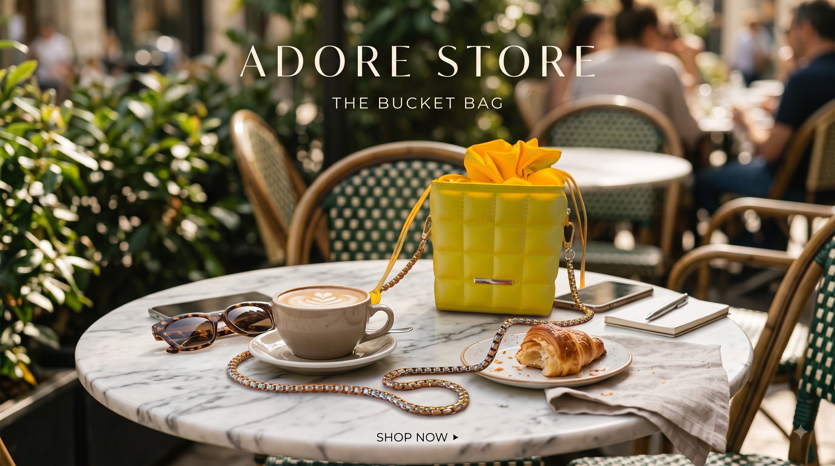Canary Yellow Quilted Cube Bag Cafe Editorial