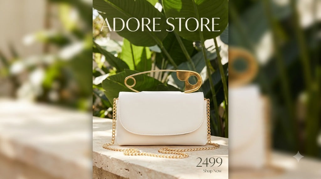 The Safety Pin Bag In White